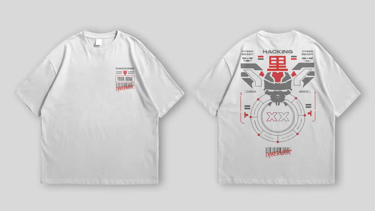 Hacking Oversized T-shirt - Image 2